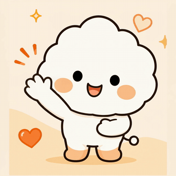 손을 흔드는 똥꼬박사 캐릭터