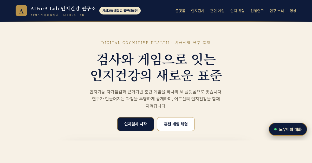 Dementia-Prevention Cognitive Health Portal