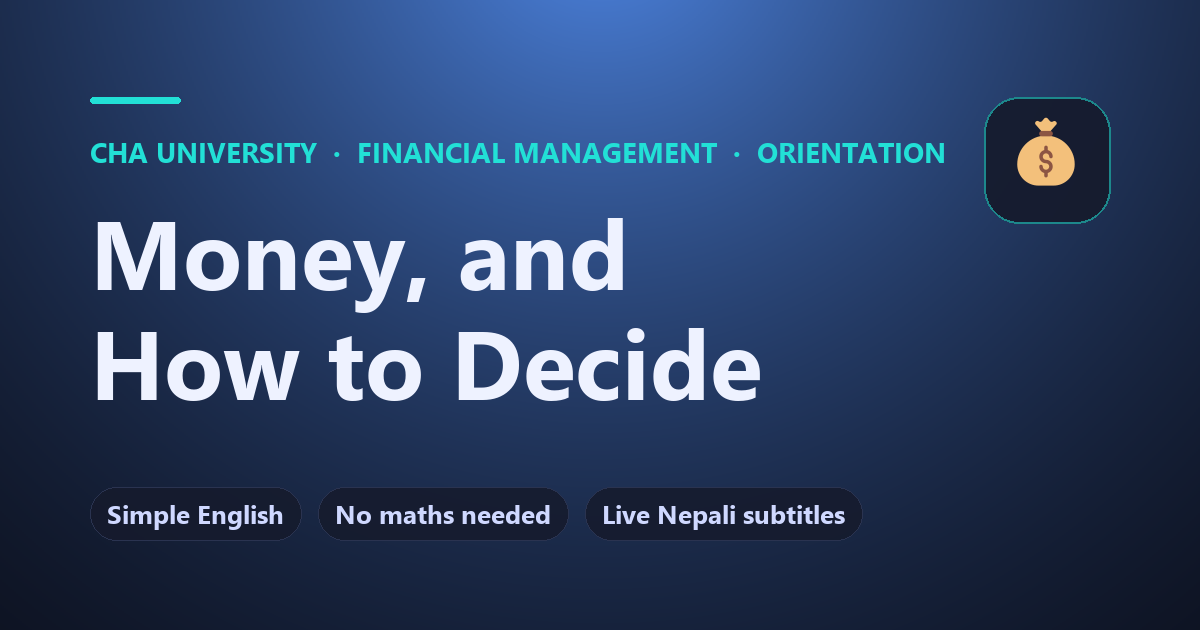 Financial Management orientation for Nepali students